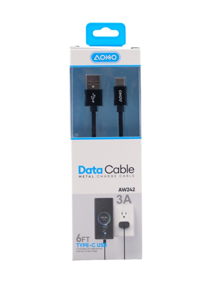 25682 - AK Ultra Fast 2.4A USB Cable, Type C ( AW008 ) - Box:  - Loc: L0