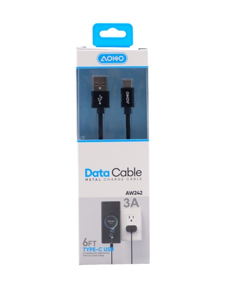 25682 - AK Ultra Fast 2.4A USB Cable, Type C ( AW008 ) - Box:  - Loc: L0