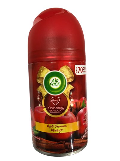 25696 - Air Wick Refill Ultra Machine Can, Apple Cinnamon - 250ml (Case of 6) - Box:  - Loc: I6