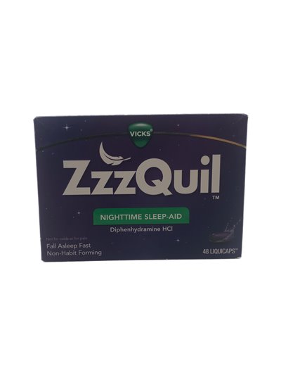25891 - Vicks ZzzQuil Nighttime Sleep Aid, LiquiCaps - 48ct - Box:  - Loc: K3