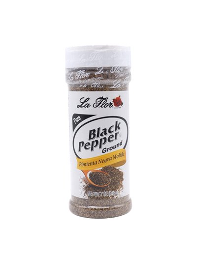 25983 - La Flor Ground Black Pepper, 7 oz. - (Pack of 12) - Box:  - Loc: S11