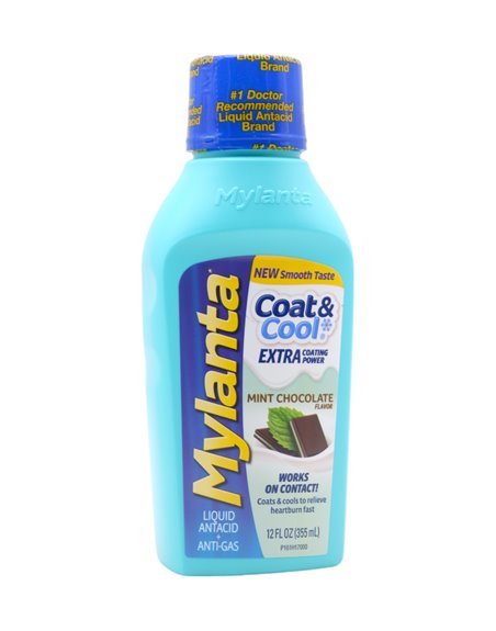26031 - Mylanta Liquid Antiacid Choc. Mint- 12 fl. oz. - Box:  - Loc: K5-99