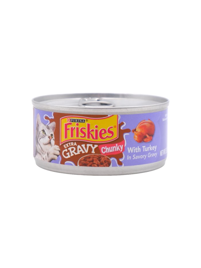 26072 - Friskies Cat Food Xtra Gravy Chunky With Turkey, 5 oz. - (24 Cans) - Box:  - Loc: E13