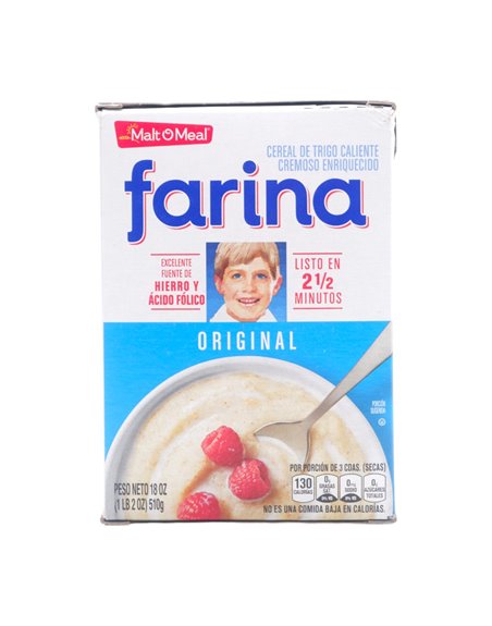 26183 - Farina Hot Wheat Cereal - 18oz (Case Of 10) - Box:  - Loc: G3