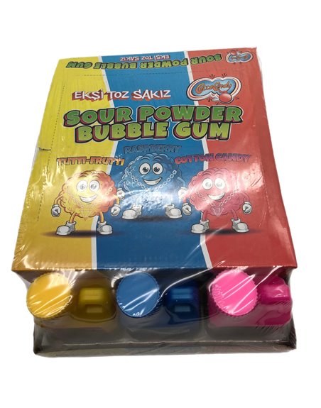 26554 - Cocco Candy Sour Powder Bubble Gum Cotton Candy - 18ct - Box:  - Loc: L5