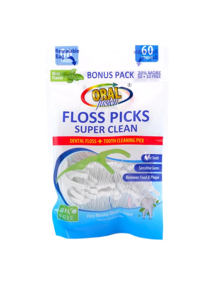 26602 - Oral Fusion Floss Picks - 60ct - Box:  - Loc: 32M