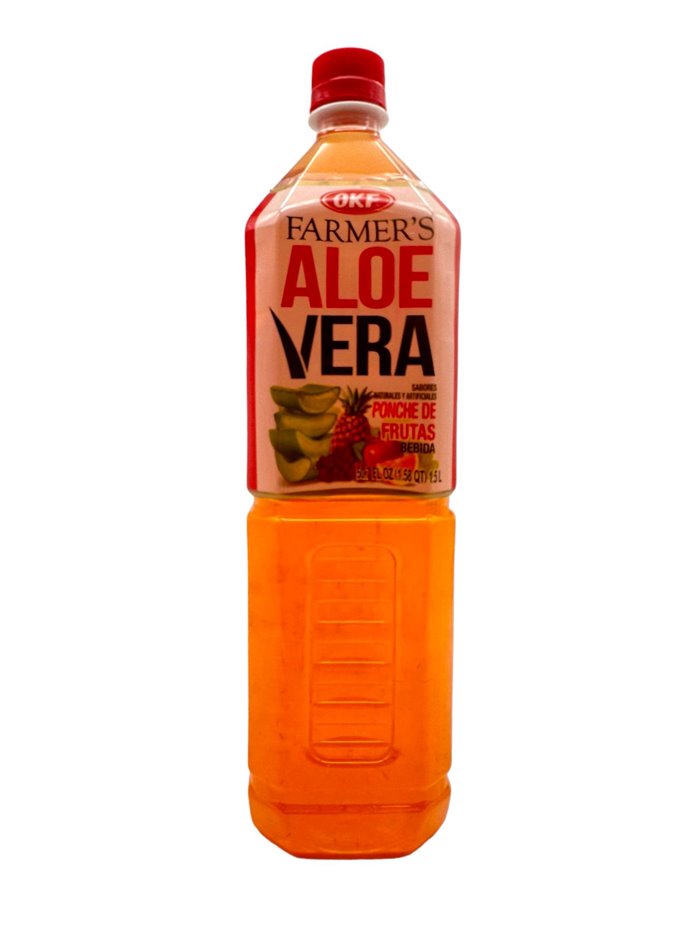 26617 - OKF Aloe Vera Drink, Fruit Punch - 1.5 Lt (Case of 12) - Box:  - Loc: F7