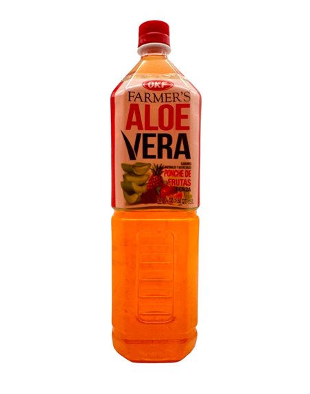 26617 - OKF Aloe Vera Drink, Fruit Punch - 1.5 Lt (Case of 12) - Box:  - Loc: F7