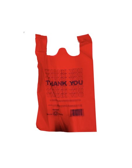 26642 - Non-Wove Vest Bag Red 200ct - Box:  - Loc: N7