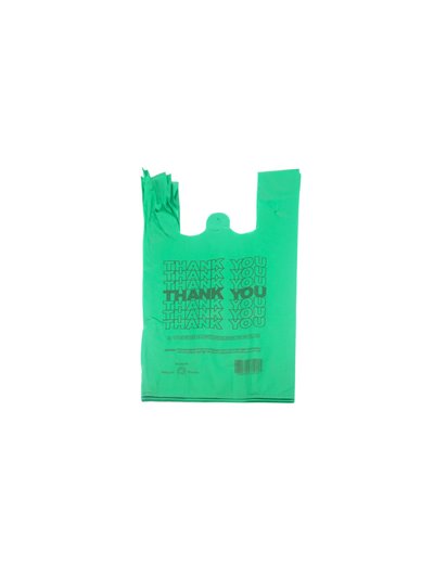 26644 - Non-Wove Vest Bag  15x8x15.8 Green.200ct/32" - Box:  - Loc: C12