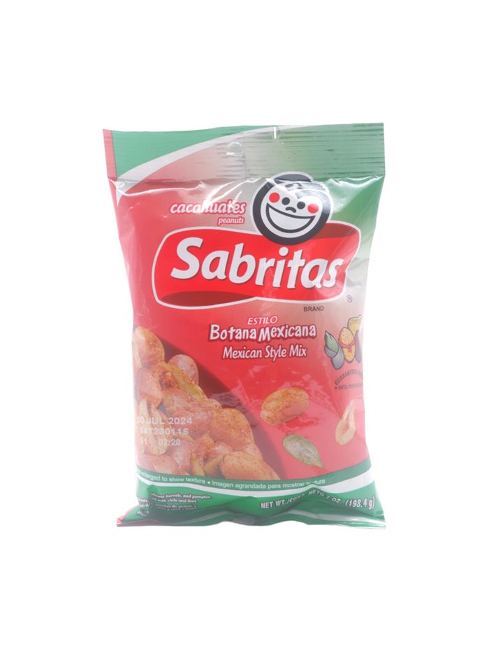 26656 - Sabritas Cacahuates Estilo Botana Mexicana - 7oz. (Case of 12) - Box:  - Loc: O1
