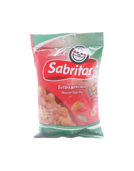 26656 - Sabritas Cacahuates Estilo Botana Mexicana - 7oz. (Case of 12) - Box:  - Loc: O1