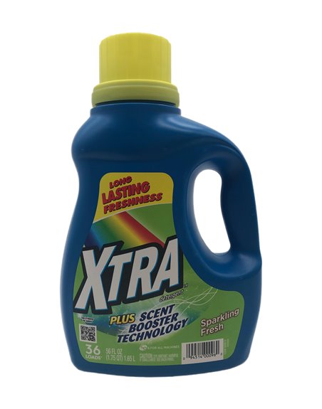 26680 - Xtra Laundry Detergent, Plus S Booster Tech, Sparkling Fresh - 56 fl. oz. (Case of 6) - Box:  - Loc: C11