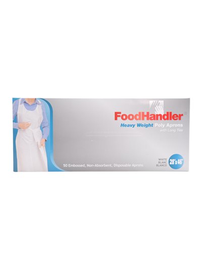 26780 - Poly Aprons 28" X 46" - 50ct - Box:  - Loc: Q4