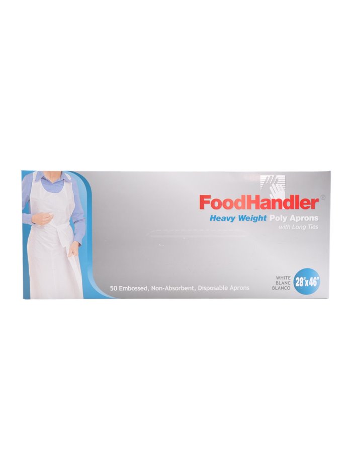 26780 - Poly Aprons 28" X 46" - 50ct - Box:  - Loc: Q4