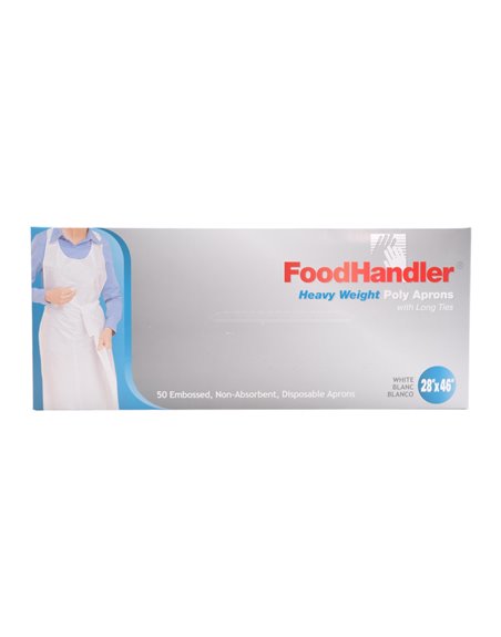 26780 - Poly Aprons 28" X 46" - 50ct - Box:  - Loc: Q4