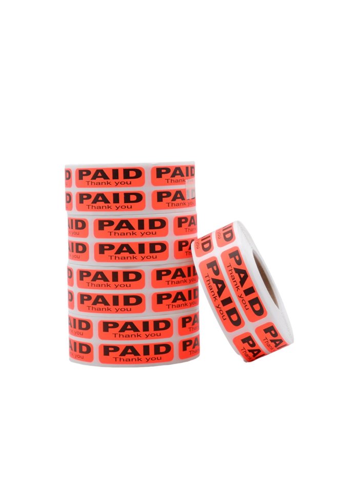 26837 - Paid Thank You Label -  5Pk - Box:  - Loc: 