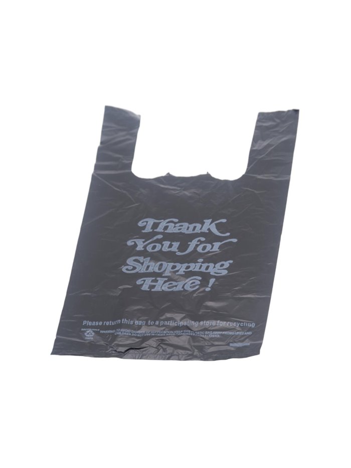26853 - Shopping Thank You Black Bag-  1/10(Case Of 1500) - Box:  - Loc: C13