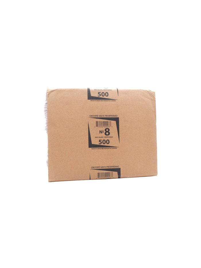 Paper Bags 8 White - 500ct - Sell by: Pkg - Loc: N7