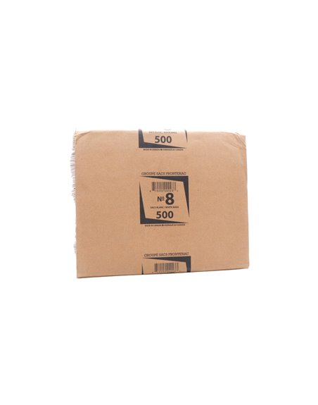 26912 - Paper Bags 8 White - 500ct - Box:  - Loc: N7