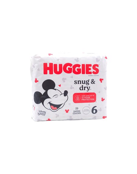 26925 - Huggies Baby Diapers Jumbo Snug & Dry -  Size 6 (Case of 4/19's) - Box:  - Loc: L8