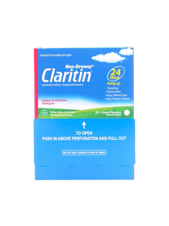 27025 - Claritin 24 Hrs Allergy Relief - 20 Tabs - Box:  - Loc: K1