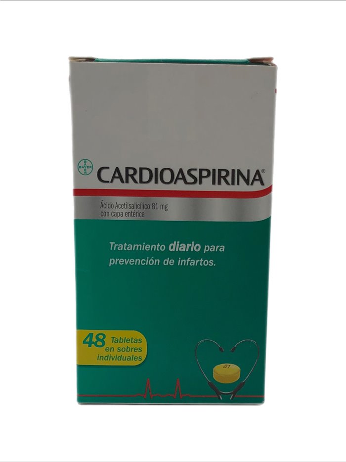 27142 - Cardio Aspirina  Displ 81mg 48ct - Box:  - Loc: K6