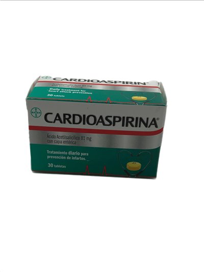 27143 - Cardio Aspirina  Frasco 81mg 30ct - Box:  - Loc: K6