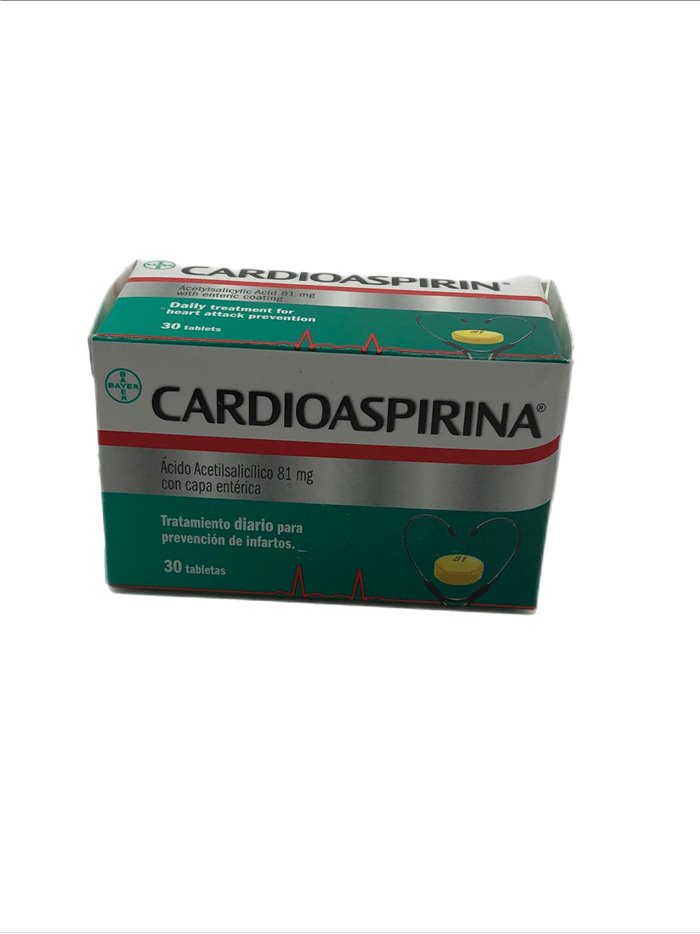 27143 - Cardio Aspirina  Frasco 81mg 30ct - Box:  - Loc: K6
