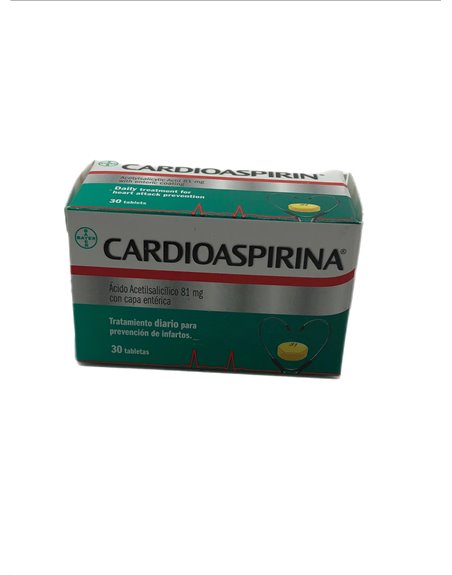 27143 - Cardio Aspirina  Frasco 81mg 30ct - Box:  - Loc: K6
