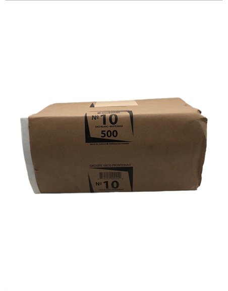 27181 - Paper Bags 10 White - 500ct - Box:  - Loc: N6