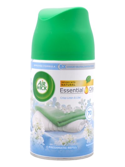 27226 - Air Wick Refill Ultra Machine Can, Cool Linen + Lilac - 250ml (Case of 4) - Box:  - Loc: I6