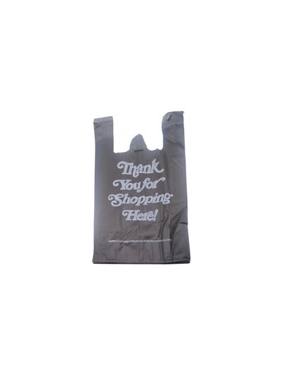 27283 - Non-Wove Vest Bag Black 200ct - Box:  - Loc: N7