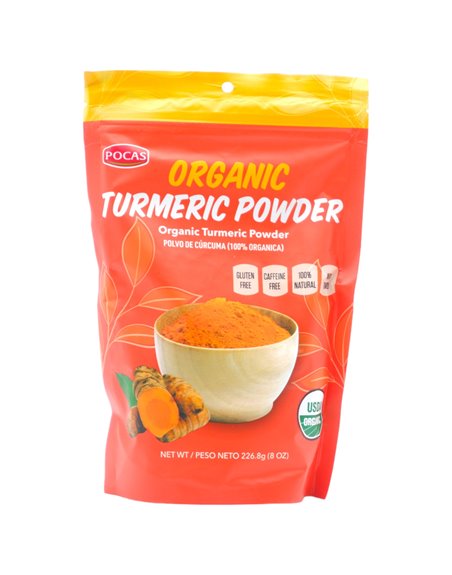 27366 - Pocas Organic Turmeric Powder  - 8oz. (Case of 6) - Box:  - Loc: F6