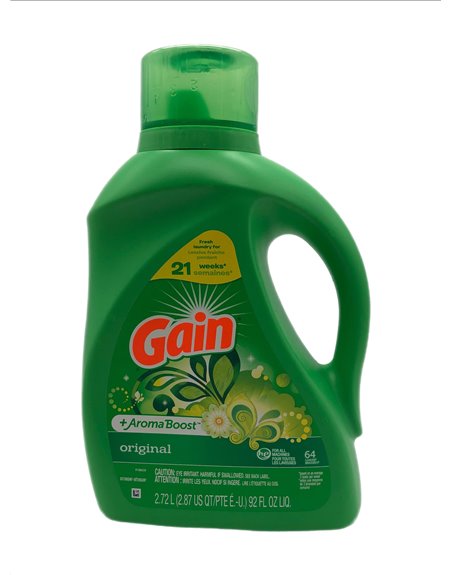 27384 - Gain Liquid Laundry Detergent, Original - 92 fl. oz. ( Case of 4 ) - Box:  - Loc: C2