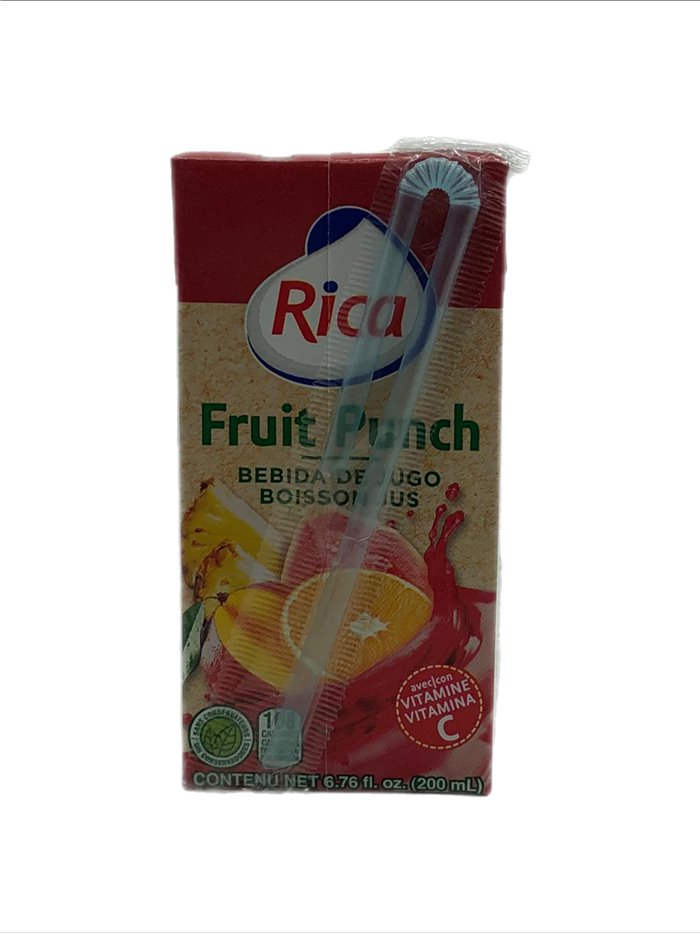 27447 - Rica Juice Fruit Punch - 6.76 fl. oz. (Pack of 24) - Box:  - Loc: F4