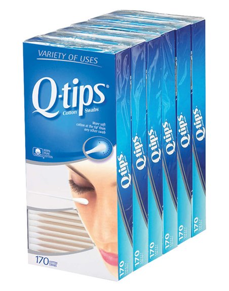 38 - Q-Tips Cotton Swabs - 170ct (Pack of 6) - Box:  - Loc: J3