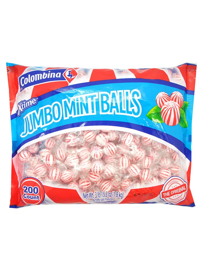263 - Colombina Jumbo Mint Balls - 200ct. (Case of 8) - Box:  - Loc: M3