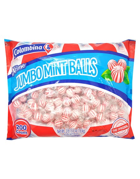 263 - Colombina Jumbo Mint Balls - 200ct. (Case of 8) - Box:  - Loc: M3