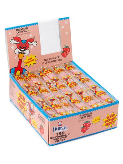 322 - Sour Power Belts Strawberry - 150ct - Box:  - Loc: L12