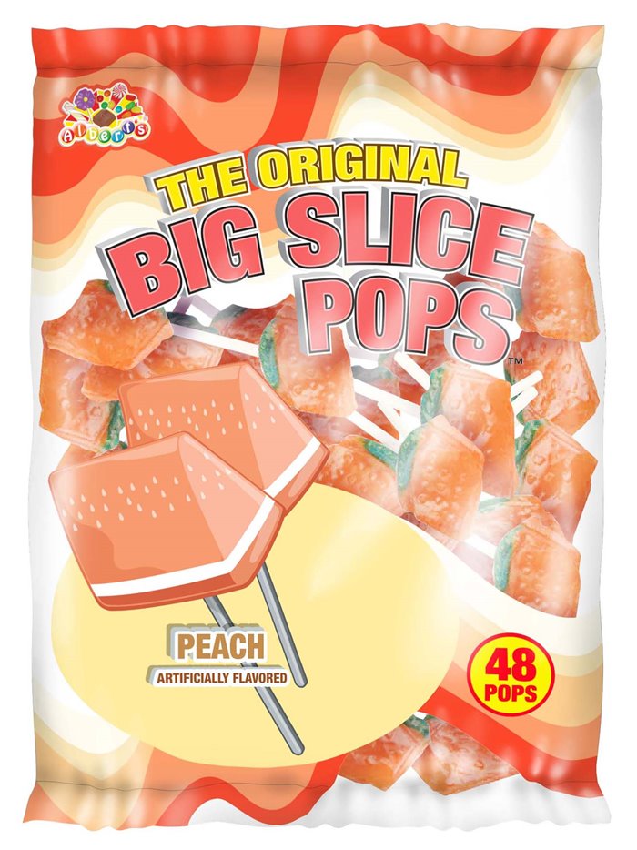 597 - Big Slice Slice Pops Peach - 48ct - Box:  - Loc: M7