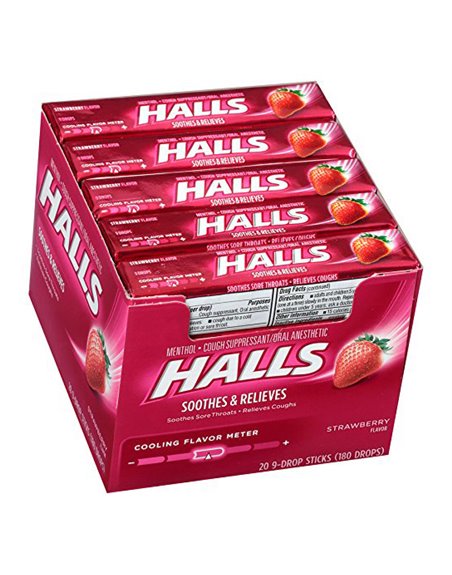 1178 - Halls Strawberry USA - 20ct - Box:  - Loc: N1