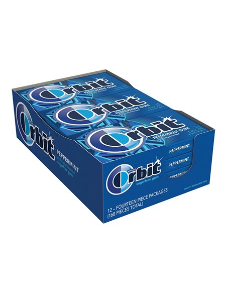 1349 - Orbit Gum Peppermint - 12/14 Pcs - Box:  - Loc: N2