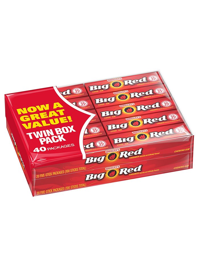 1356 - Wrigley's Big Red Gum - 40 Pack - Box:  - Loc: N3