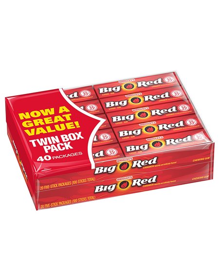 1356 - Wrigley's Big Red Gum - 40 Pack - Box:  - Loc: N3