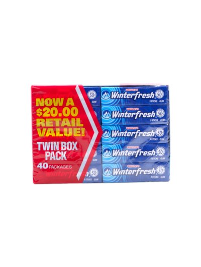 1357 - Wrigley's Winterfresh Gum - 40 Pack - Box:  - Loc: N3