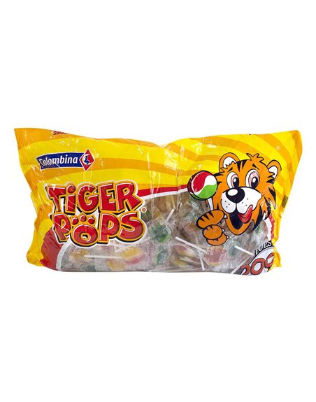 1501 - Colombina Tiger Pops - 200ct - Box:  - Loc: M3