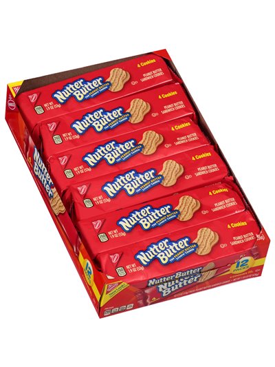1684 - Nutter Butter Cookies - 1.9 oz. (12 Packs) - Box:  - Loc: F6