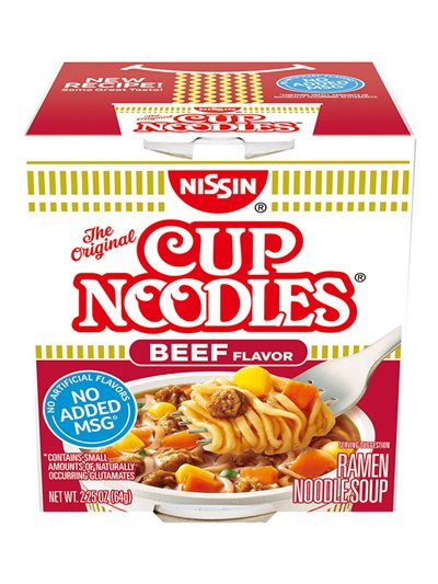 1780 - Nissin Cup Noodles Beef Flavor - 12 Pack - Box:  - Loc: F12