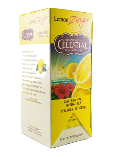 1835 - Celestial Seasonings Lemon Zinger - 25 Bags - Box:  - Loc: R7